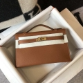 Hermes Mini Kelly Pouchette H230223 Epsom Leather Brown