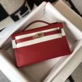 Hermes Mini Kelly Pouchette Epsom Leather H230227 Red