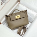 Hermes Mini Kelly 2424 Leather 21cm H230265 Elephant gray