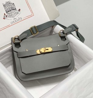 Hermes 316413 Jyspiere Leather Hermes bags Gray h900920