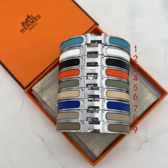 Hermes Mini Clic HH bracelet H703203 photo Color 1-9（ brushed palladium-plated hardware）