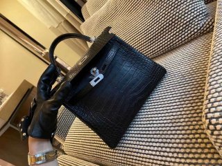 Hermes Sellier Kelly 25 Handbag Bag Crocodile leather customization SV Hardware