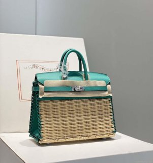 Hermes Picnic Sellier Birkin 25 Barenia Palladium Hardware H21803