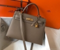 Hermes Sellier Kelly 28cm of Epsom Leather Bag 20337 Dark Gray