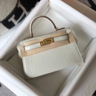 Hermes Kelly Bag Designer Hermes 19CM Shoulder Mini Bag Beige 20453