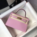 Hermes Kelly Bag Hermes 19CM Epsom Shoulder Mini Bag purple 20459