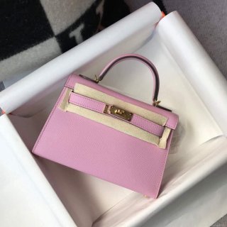 Hermes Kelly Bag Hermes 19CM Epsom Shoulder Mini Bag purple 20459