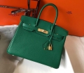 Hermes Birkin Designer Tote Bag Togo Leather 28339 Green