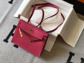 Hermes Kelly Danse 22cm Leather Bag 20351 Plum