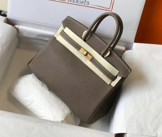 Hermes Birkin Handbags Designer Hermes Bag Epsom Leather 28522 Elephant Grey