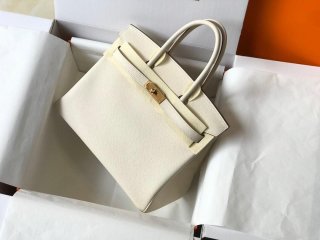 Hermes Birkin Designer Tote Bag Epsom Leather 28355 White