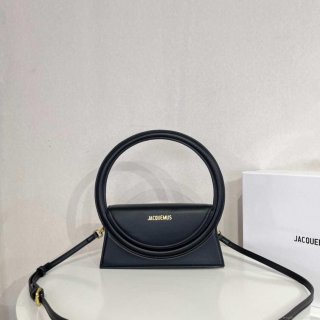 Jacquemus 213BA003 Le sac Rond Circle purse Black