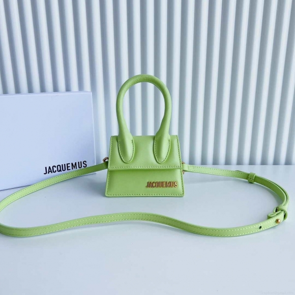 Jacquemus 213BA001 Le Chiquito Signature leather mini handbag Lemon Green