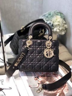 Dior Small Lady My ABCDior Bag Lambskin M0538 Black