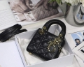 Dior S0856 MICRO LADY Dior Bag Black Cannage Lambskin