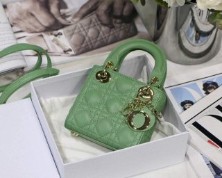 Dior S0856 MICRO LADY Dior Bag Green Cannage Lambskin