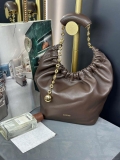 Loewe A914NCHX01 Small Squeeze bag in nappa lambskin Brown