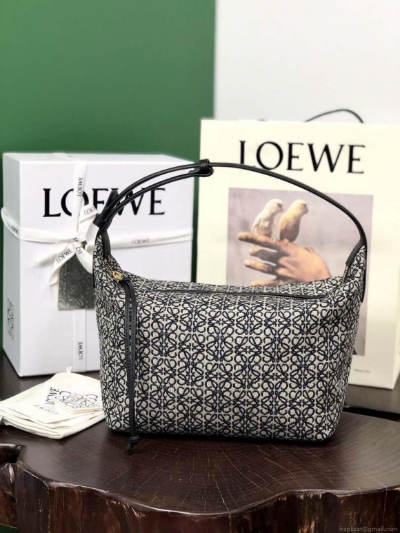 Loewe B906Q63X04 Large Cubi Anagram jacquard fabric handbag