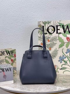 Loewe A538H04X02 Hammock Nugget Bag in Nappa Calfskin Deep Navy