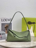 Loewe A510J67X01 Puzzle Hobo Bag in Nappa Calfskin Avocado Green