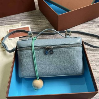 Loro Piana FAI8393 Extra Pocket Pouch L19 Light blue