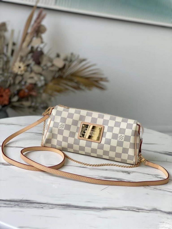 LV N55214 Louis Vuitton M95567 EVA Shoulder Bag N55213 Damier Azur Canvas