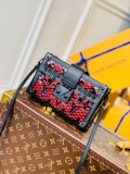 LV M20353 Louis Vuitton Petite Malle Handbag Black