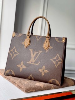 LV M45321 Louis Vuitton Onthego MM Bag M45320 Monogram and Monogram Reverse