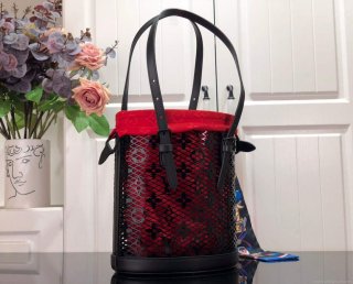 LV M20352 Louis Vuitton Bucket PM Bag Black