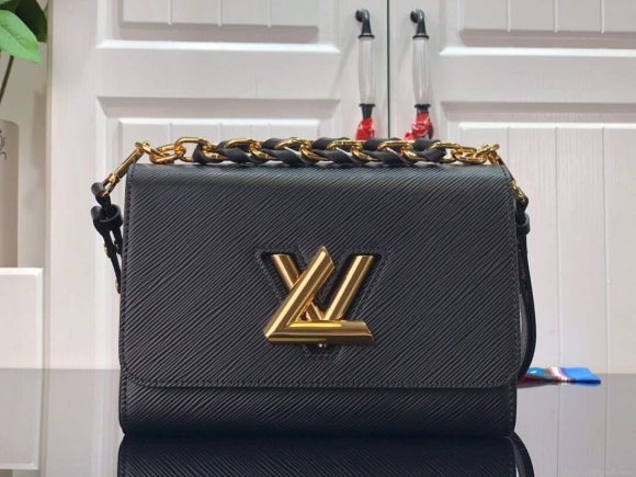 LV M53754 Louis Vuitton Twist MM Epi Grained Cowhide Leather Black