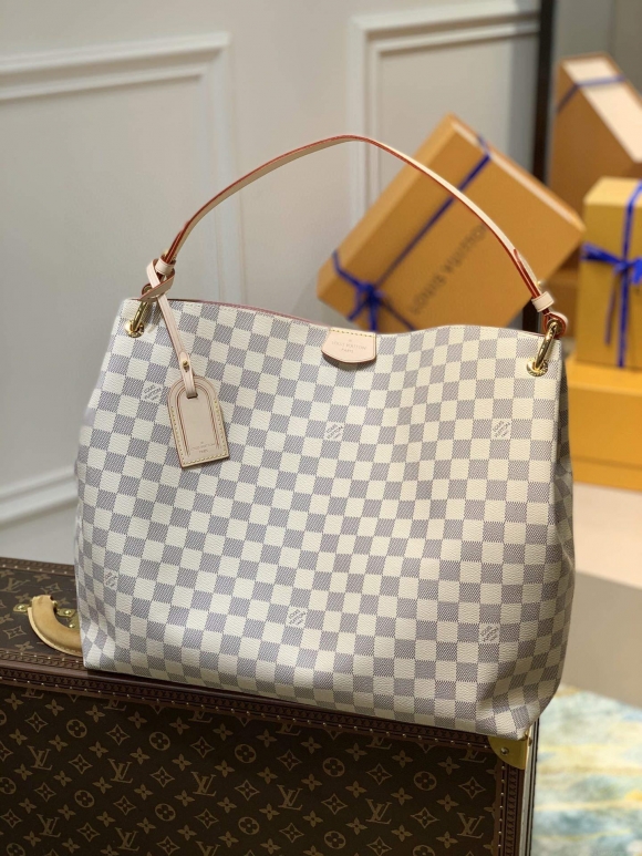 LV N42233 Louis Vuitton Graceful MM Damier azur canvas