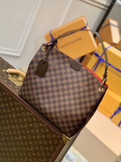 LV N44044 Louis Vuitton Graceful PM N44045 Damier Ebène