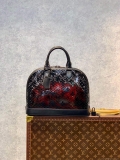 LV M20355 Louis Vuitton Alma PM Handbag Patent Calfskin Black