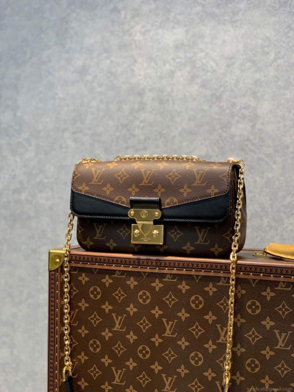 LV M46126 Louis Vuitton Marceau Monogram Handbag Black