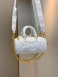 LV M59827 Louis Vuitton Papillon BB Handbag Snow White