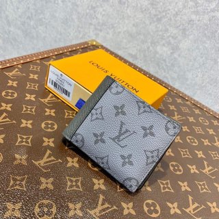 LV M30843 Louis Vuitton Multiple Wallet Gunmetal Gray