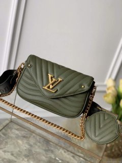 LV M56471 Louis Vuitton New Wave Multi-Pochette Leather M56461 Green