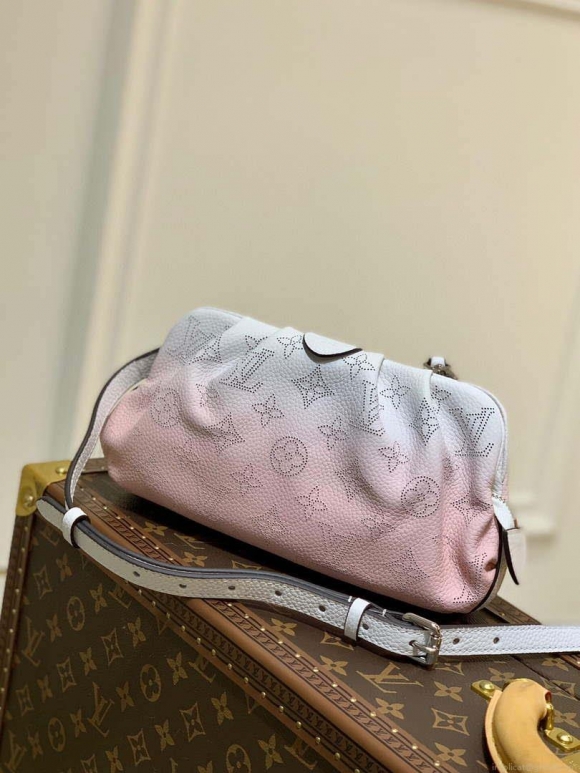 LV M80497 Louis Vuitton Scala Mini Pouch Bag Beige and Pink