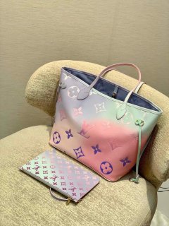 LV M46077 Louis Vuitton Neverfull MM Tote Bag