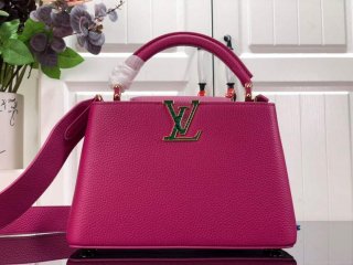 LV M59066 Louis Vuitton Capucines BB Handbag Deep Rose