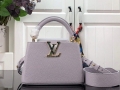 LV M56071 Louis Vuitton Capucines Mini Handbag Taro Purple