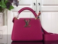 LV M56071 Louis Vuitton Capucines Mini Handbag Deep Rose