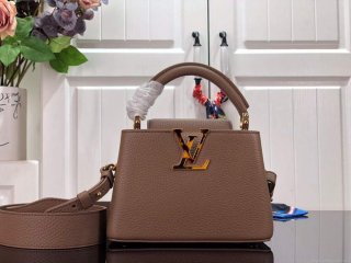 LV M56071 Louis Vuitton Capucines Mini Handbag Light brown