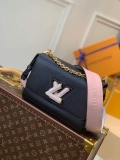 LV M57667 Louis Vuitton Twist MM Epi Handbag M57666 M57669 Black