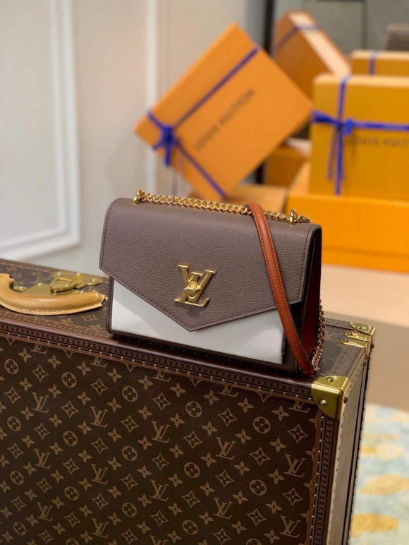 LV M58949 Louis Vuitton Mylockme Chain Bag Smokey Brown