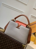 LV M57904 Louis Vuitton Capucines MM Handbag M57903 Apricot and Orange