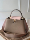 LV M57540 Louis Vuitton Capucines MM Bags M57903 Grey and Pink