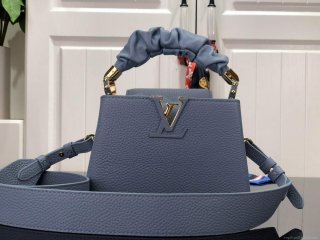 LV M58586 Louis Vuitton Capucines Mini BB Handbag Blue