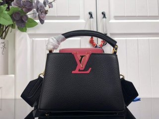 LV M59882 Louis Vuitton Capucines Mini BB Handbag Black