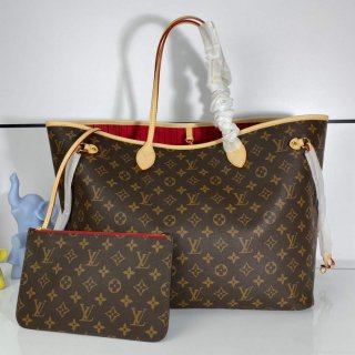 Louis Vuitton LV M40991 Neverfull GM Monogram Canvas Red